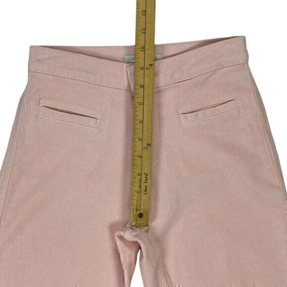 Lucky Brand Corduroy Pants Women Size 24 Pink Stretch Straight Leg Cropped Pants - Picture 9 of 13